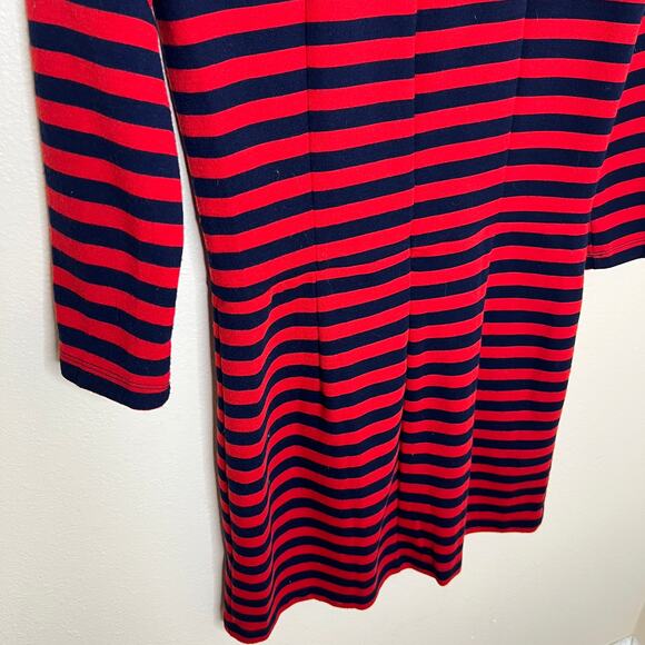 Gap Red and Navy Striped Knit Dress Small - Picture 8 of 11